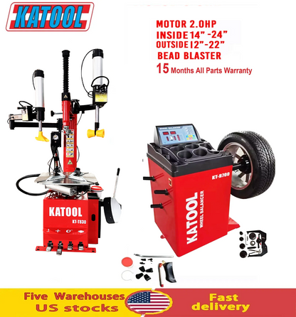 KATOOL KT-T830 Tire Changer & KT-B700 Wheel Balancer Combo