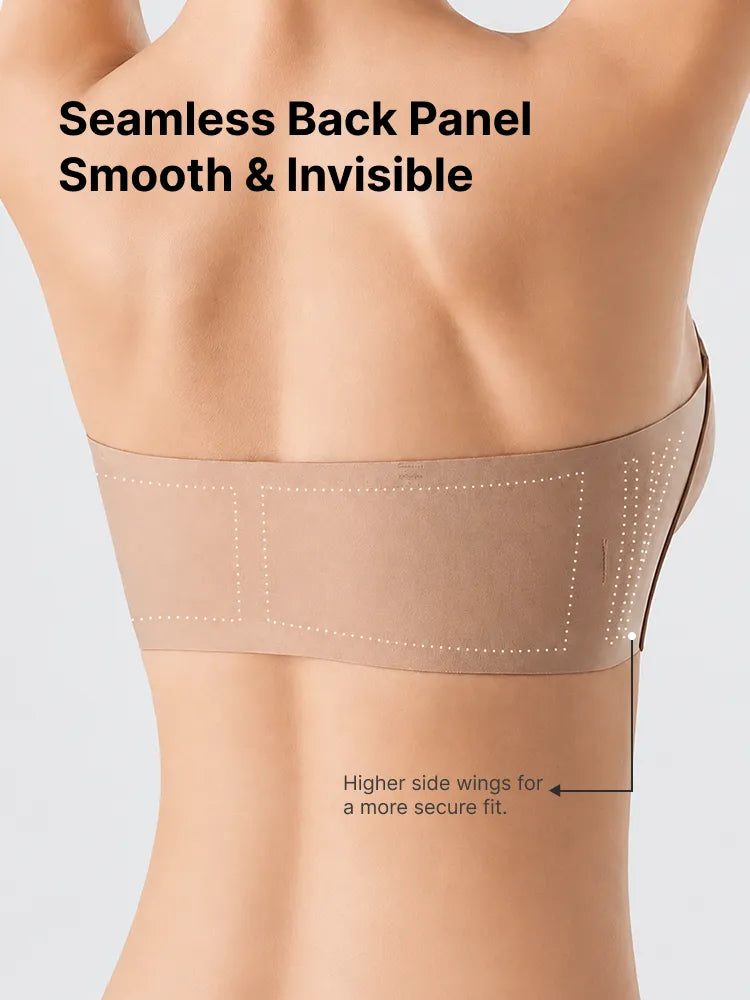 No-Slip Front Closure Push-Up Strapless Bra