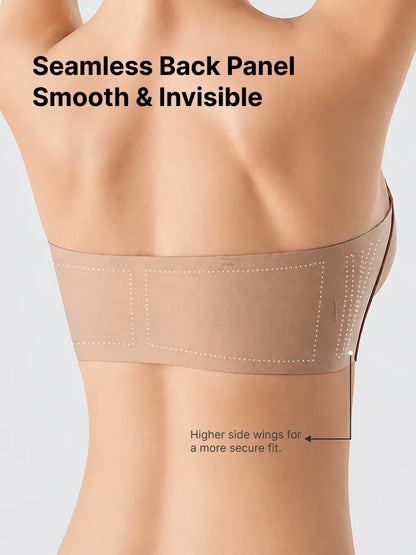 No-Slip Front Closure Push-Up Strapless Bra