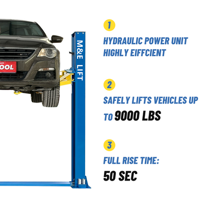 M&E ME-H90S 9000 lbs Two Post Car Lift