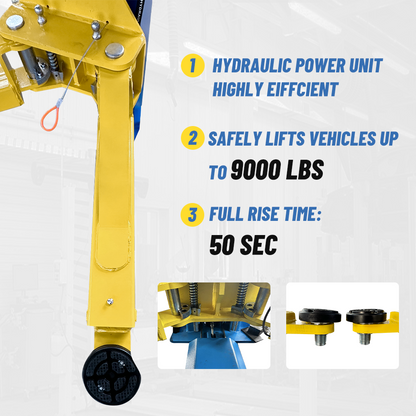 M&E ME-H90S 9000 lbs Two Post Car Lift