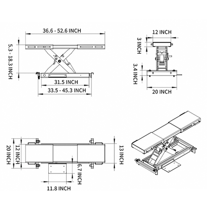 Katool KT-RJ50 5,000lbs Rolling Jack  *Fits KT-4H110, KT-4H950, and KT-4H850*