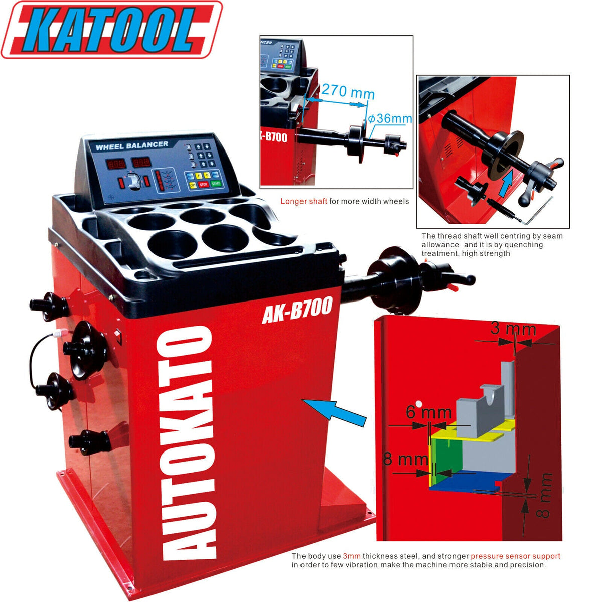 KATOOL KT-T830 Tire Changer & KT-B700 Wheel Balancer Combo