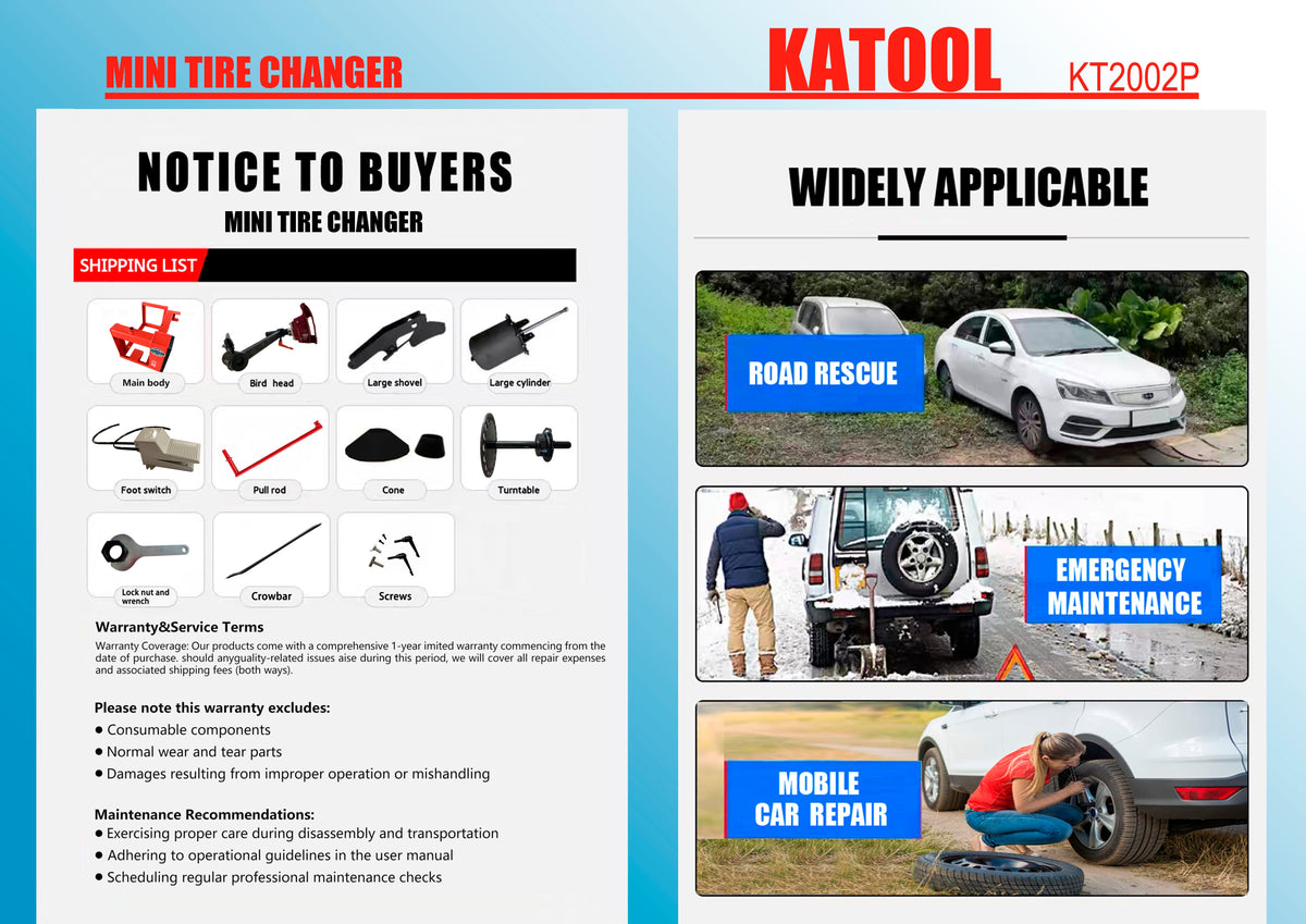 Katool KT-2002 Manual Tire Changer Tire Machine