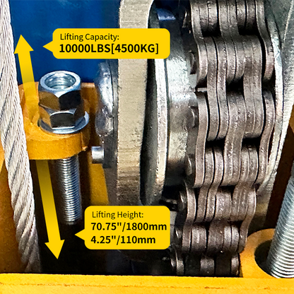Katool ME-H1000 10,000 lb Two-Post Vehicle Lift – Base Plate Design